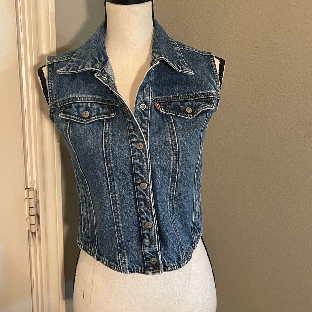 Vintage Classic Blue Denim Vest